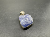 Vintage Sterling Silver 925 Raw Tanzanite Pendant 9Gs 1.5"