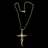 Vintage Sterling Silver Cross Necklace 6Gs 18 Inches