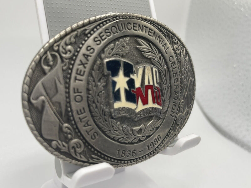 Vintage Belt Buckle State of Texas Sesquicentennial Celebration 1836-1986