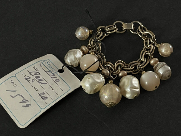 Vtg. Gold Toned Sears Roebuck & Co. Charm Bracelet~Collectible~ 6.5”