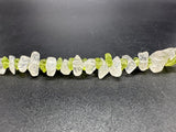 Peridot Gemstone Sterling Silver  Necklace 17 Inches 45Gs