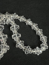 VIntage ART DECO ROCK QUARTZ CRYSTAL Sterling Silver NECKLACE Necklace 17” Long