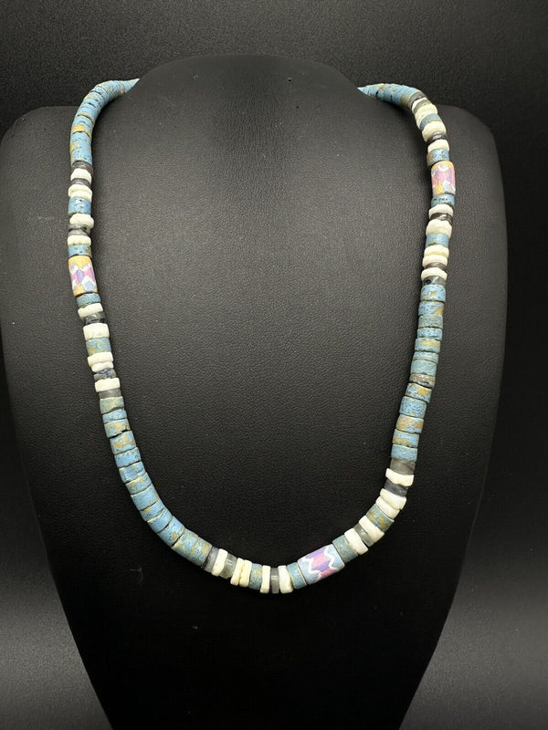 Vintage Tribal Bead Ethnic Necklace 16” 13Gs