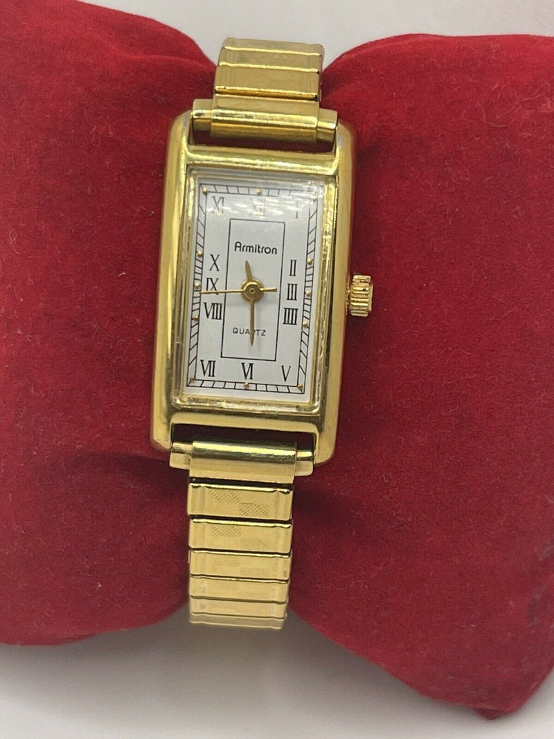 Armitron Diamond Gold Toned Ladies Watch w/ Expansion Band
