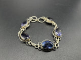 Sterling Silver Purple Gems Jewelry Round Bracelet