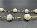 Pearl necklace Natural freshwater pearl Gold Filled 26” 30Gs