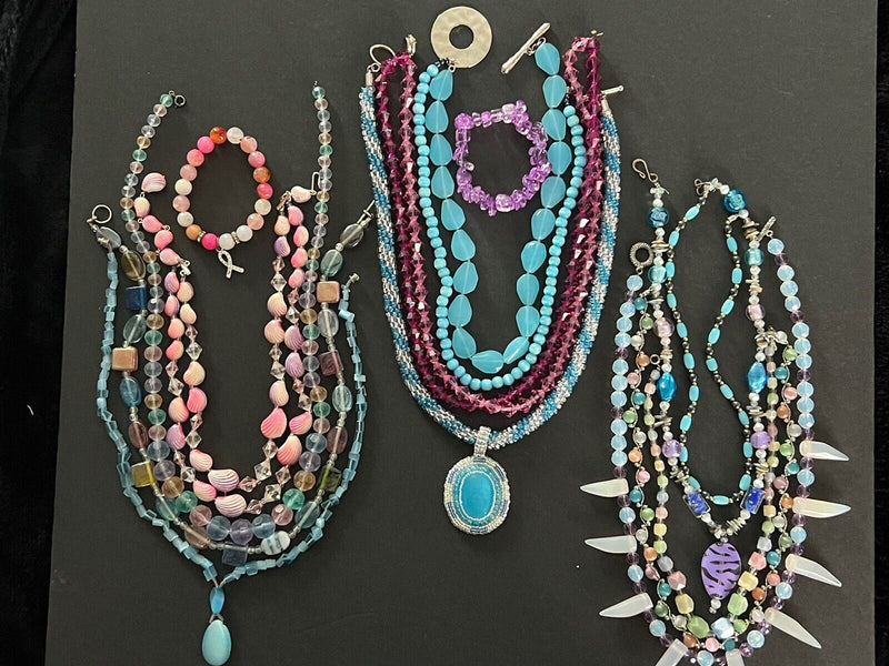 Pastel Colorable Wearable Mixed Jewelry Lot 15pcs~Beautiful