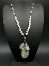 Silpada ‘Oh-So-Pretty’ Sterling Silver, Pearl, Quartzite, Rock Crystal Necklace