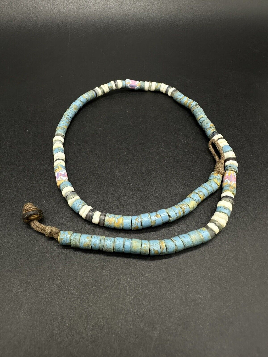 Vintage Tribal Bead Ethnic Necklace 16” 13Gs