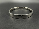 VINTAGE STERLING SILVER HINGED Bangle BRACELET 7” 13Gs No Safety Chain