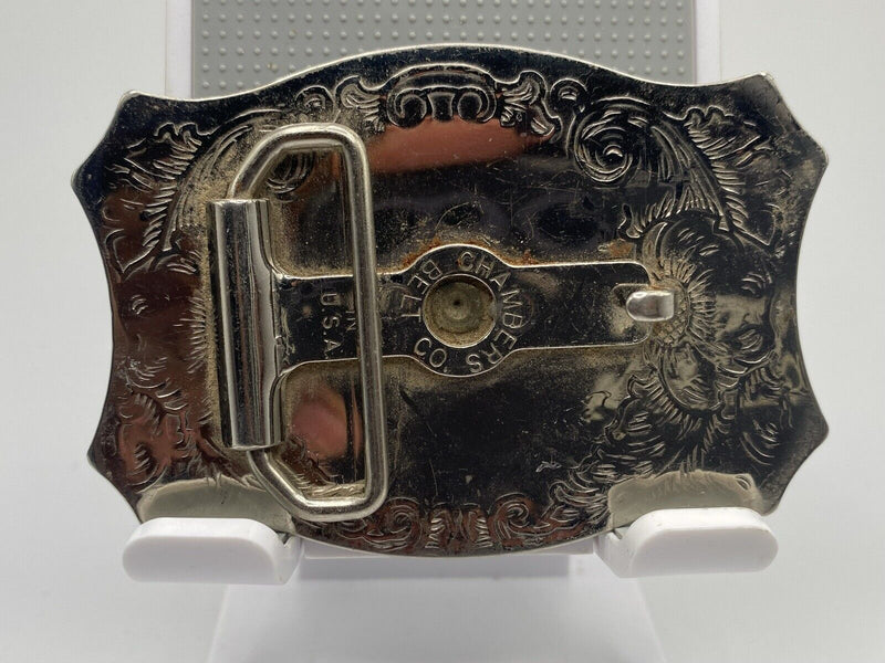 Vintage Mid Century Bull Head Cowboy Rodeo Belt Buckle