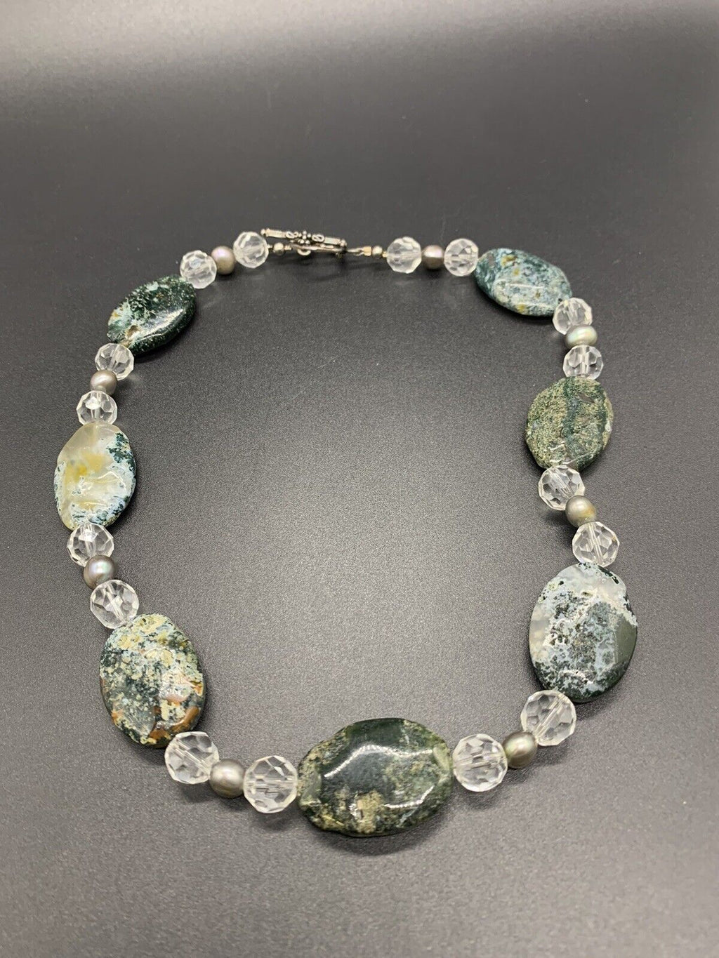 Polished & Cut Polychrome Jasper Necklace, Desert Jasper, unique design & clasp