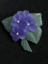 Vintage Avon Signed "Sweet Violets" Brooch Pin 1.75”