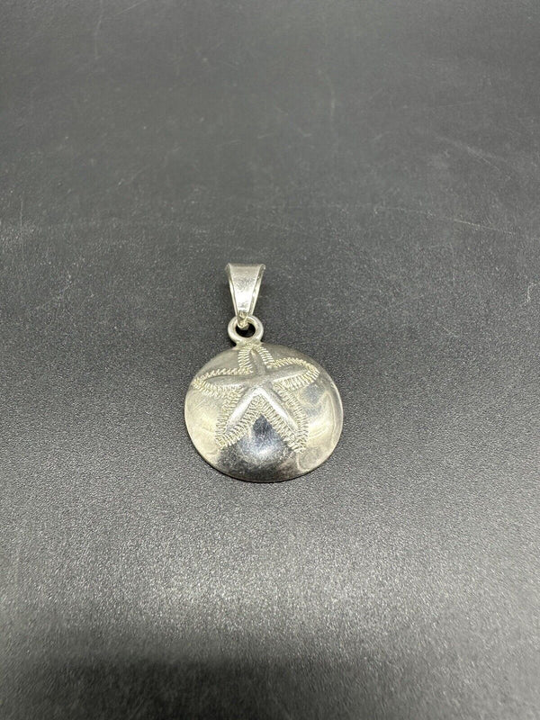 925 Sterling Silver Sand Dollar Pendant-6Gs