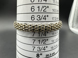 Vintage 925 Sterling Silver Wide Woven Link Bracelet Vintage 7" Long 10g