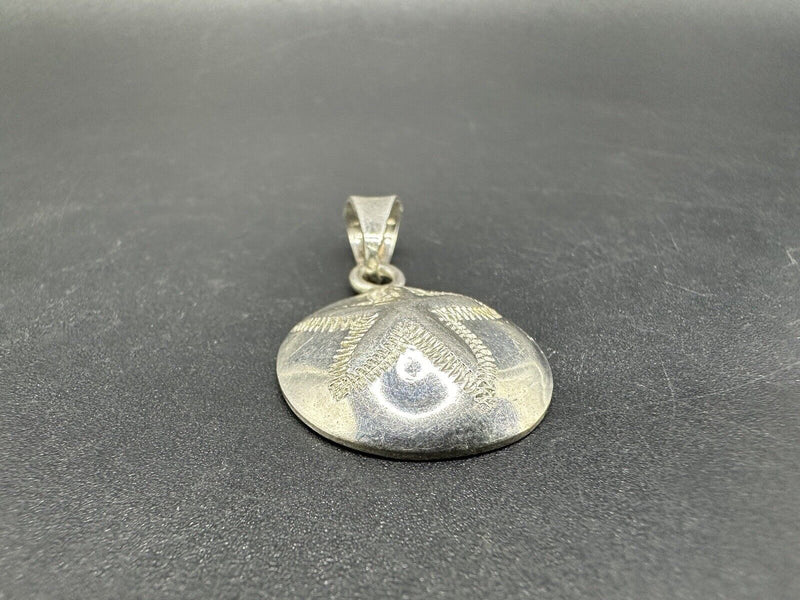 925 Sterling Silver Sand Dollar Pendant-6Gs