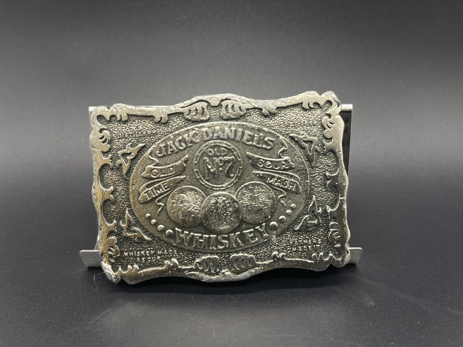 VTG JACK DANIEL'S No 7 Belt Buckle - Wyoming Studio Art Works - James Lind 1973