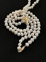 14K Gold Clasp Freshwater Pearl Necklace 18” and Bracelet Set 7.25”