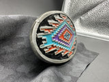 1993 GAP Multi-Color Navajo Geometric Graphic Belt Buckle