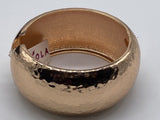 New Hammered Copper Tone Chunky Hinged Clamper Bangle Bracelet