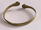 Brass Moonstone Cuff Bangle Bracelet 7.25”