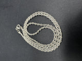 925 Sterling Silver Italy Rope Chain 1.5mm Necklace 18” 5Gs
