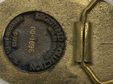 Vintage 1983 Heritage Mint Registered Collection Belt Buckle Brass