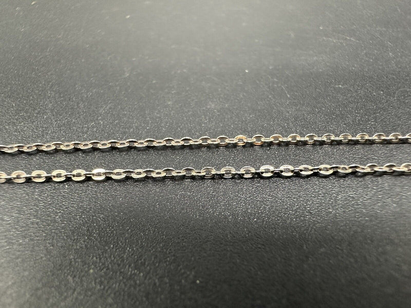 Sterling silver garnet gem stone necklace 18” 3Gs