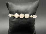 14k Yellow Gold Bracelet Natural Crystal/Rose Quartz
