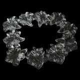 Lot of 30 Crystal Clear Acrylic 30mm Large Plastic Flower Beads Pendants Charms