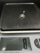 Turquoise Mexico 925 Sterling Silver Pendant 8Gs