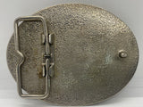 Vintage American Eagle Silver Tone Pewter Look Belt Buckle