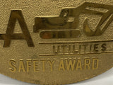 One Year LA Utilities Safety Award Belt Buckle