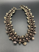 Vintage collar necklace. Silver tone , rhinestones, unmarked. 20”