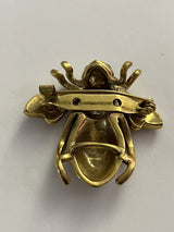 Vintage Bee gold tone large brooch pin 1.5”