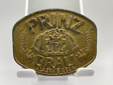 Prinz Brau Beer Alaska Brass Belt Buckle Vintage Buckle