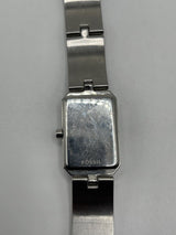 Fossil ES 2160 Silver Tone Steel Band Black Dial Women's Watch New Battery