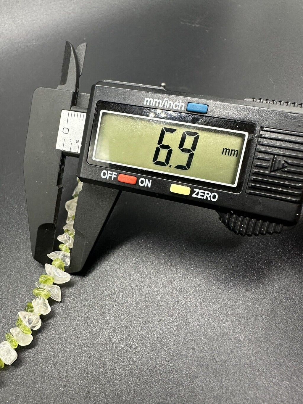 Peridot Gemstone Sterling Silver  Necklace 17 Inches 45Gs