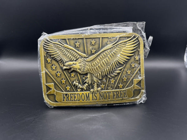 Freedom Is Not Free Brass Belt Buckle By Sponsor 2014