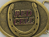 Red cell horse products brass BELT BUCKLE BELTBUCKLE