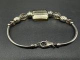 Vintage Handmade Fine Silver Beaded Bracelet 16Gs 7.25”