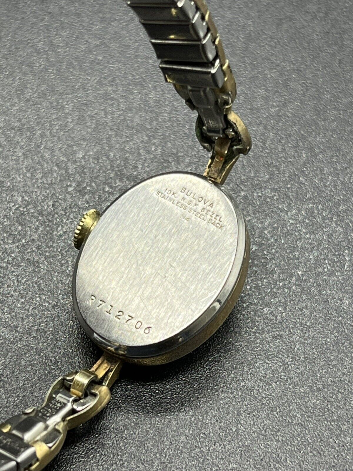 Bulova 10K RGP  woman's wind up watch ~For Parts Or Repair ~
