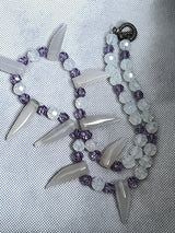 Faceted CRYSTAL Bead Quartz Statement Necklace 21” Long