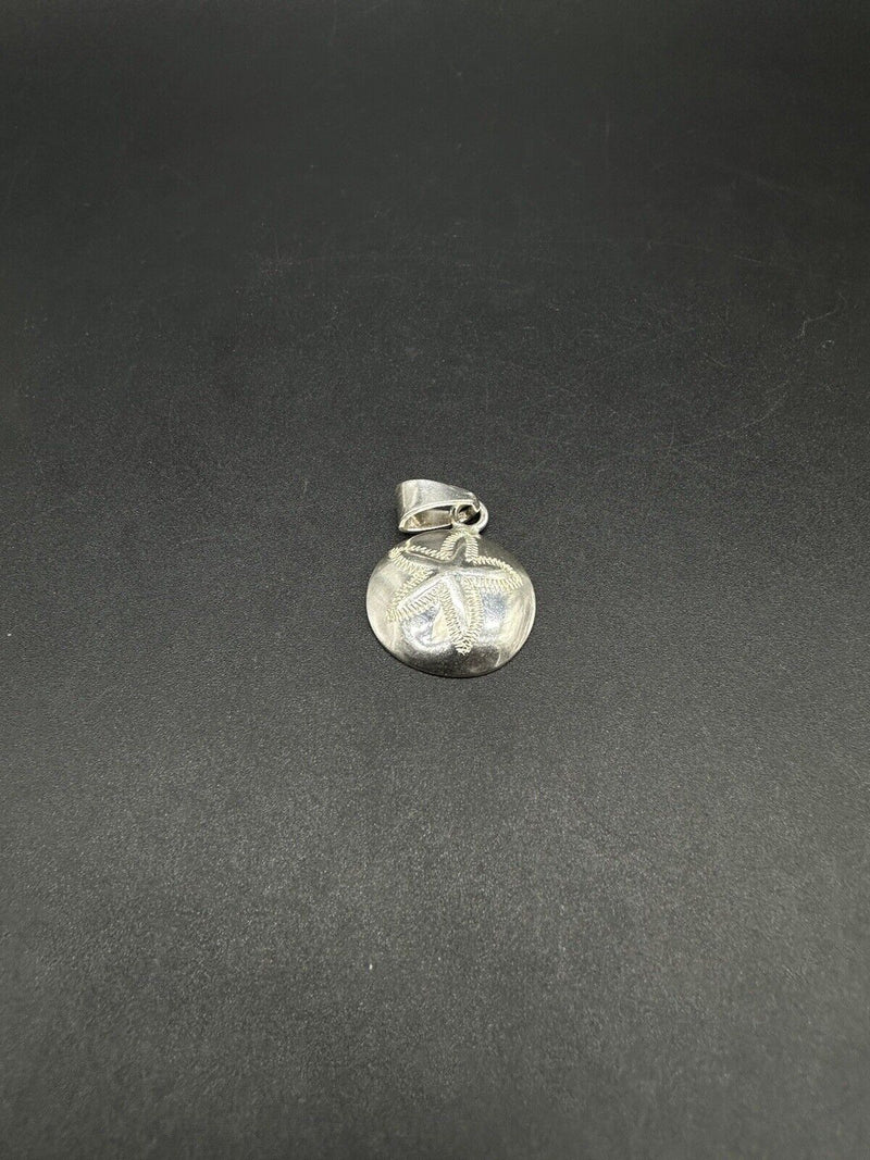 925 Sterling Silver Sand Dollar Pendant-6Gs