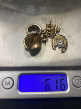14k (5.22g) 10k (0.92g) Scrap Gold Jewelry Lot Total of 6.16 grams