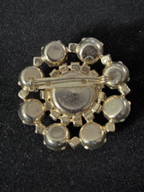 Vintage Pink Moonstone Weiss?/Unsigned Domed Brooch Pin~Beautiful