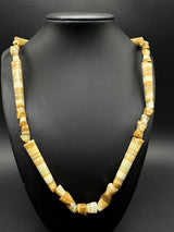 Vintage Agate Gemstone  Beaded Necklace  29”